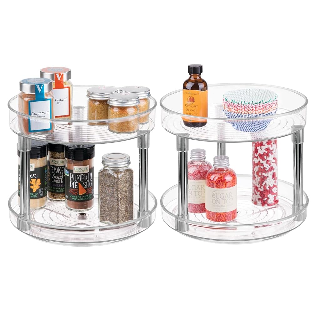 Two-Tier Lazy Susan Turntables (2-Pack)