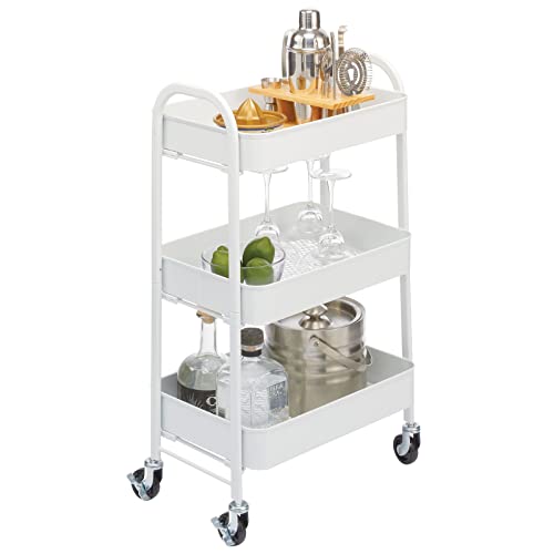 3-Tier Metal Rolling Cart
