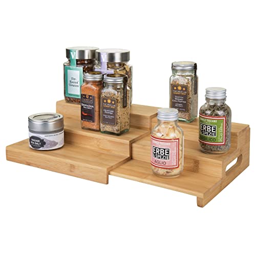 Expandable Bamboo 3-Tier Spice Rack