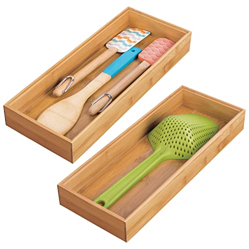Bamboo Utensil Drawer Trays (2-Pack)