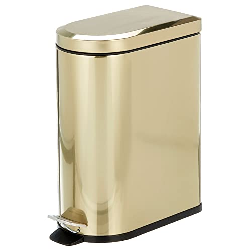 D-Shape Step Trash Can, 2.6 Gallon