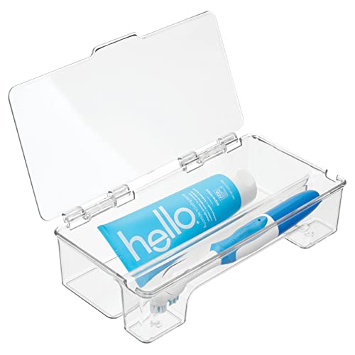 Lidded Toothbrush Organizer Bin
