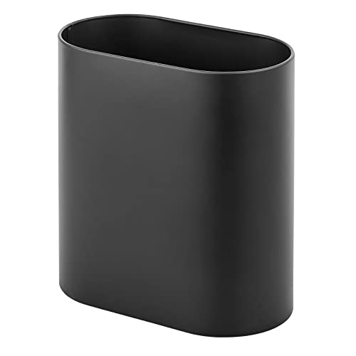 Pill-Shaped Steel Trash Can, 1.98 Gallon