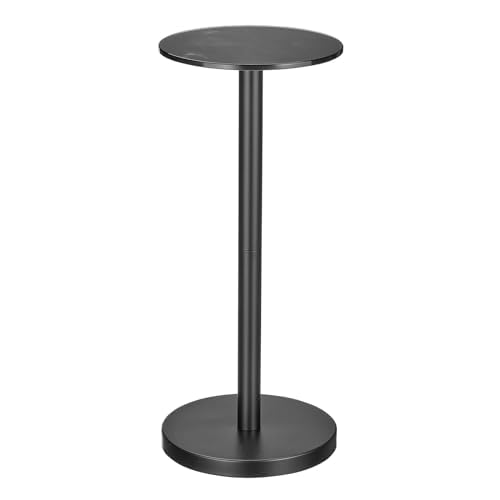 Round Glass-Top Drink Table