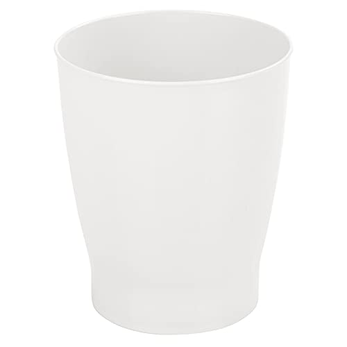 Round Plastic Bathroom Wastebasket, 1.25 Gallon