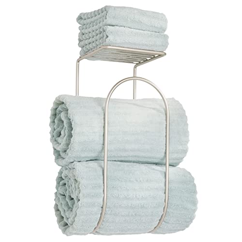 Wall-Mount Towel Rack with Shelf
